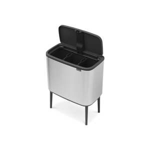 Oceľový odpadkový kôš na triedený odpad/dotykový v matne striebornej farbe 33 l Bo Touch Bin – Brabantia