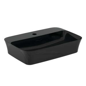 Lesklé čierne keramické umývadlo 55x38 cm Ipalyss – Ideal Standard