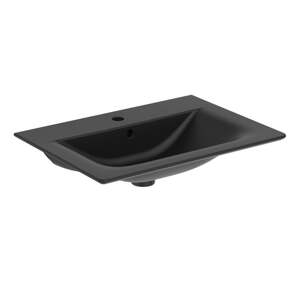 Matne čierne keramické umývadlo 64x46 cm Silk Black – Ideal Standard