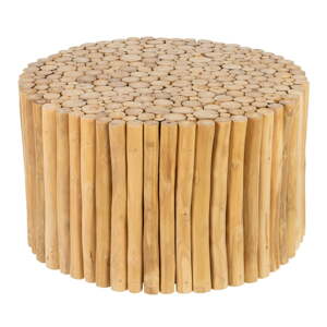 Okrúhly odkladací stolík z tíkového dreva ø 70 cm Akar – Ixia