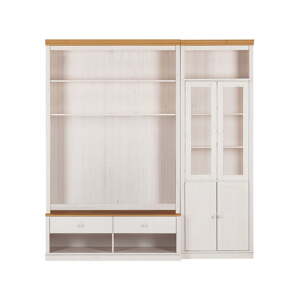 Biela TV zostava z borovicového dreva 214x223 cm Anita – Støraa