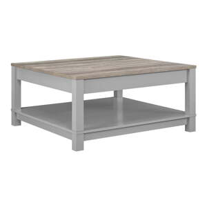 Sivý/v prírodnej farbe konferenčný stolík v dekore duba 89x89 cm Carver – Støraa