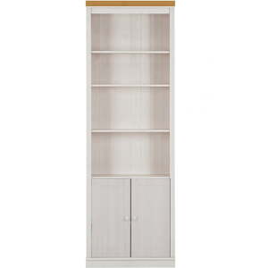 Biela knižnica z borovicového dreva 74x223 cm Anita – Støraa