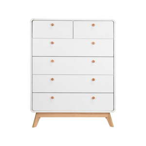 Biela vysoká komoda 81x104 cm Caitlin – Støraa