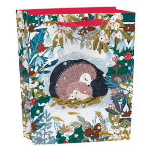 Darčeková taška s vianočným motívom 25x10 cm Snowy Sanctuary – Roger la Borde