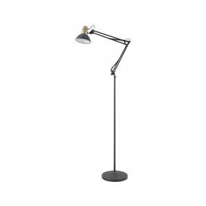 Čierna stojacia lampa s kovovým tienidlom Artemia F – GTV