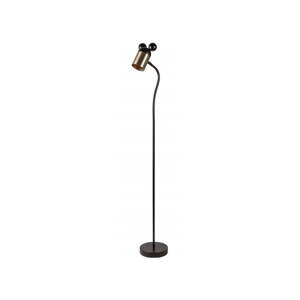 Stojacia lampa s kovovým tienidlom v čierno-zlatej farbe (výška 133,5 cm) Mouse – GTV