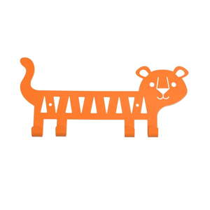 Oranžový kovový nástenný detský vešiak Tiger – Rex London