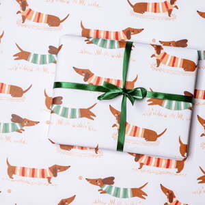 Baliace papiere v súprave 5 ks Sausage Dog – Rex London