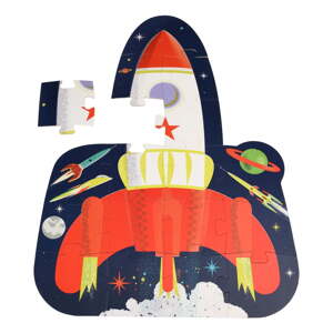 Puzzle (počet dielikov 18) Space Age rocket – Rex London