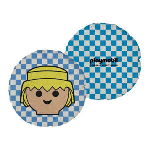 Detský vankúšik s prímesou ľanu Checkerboard – Playmobil