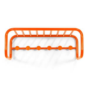 Oranžový kovový nástenný vešiak s poličkou Retro – Spinder Design