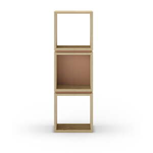 Knižnica v dekore duba v tehlovo-prírodnej farbe 32x99,5 cm Lofty – Marckeric