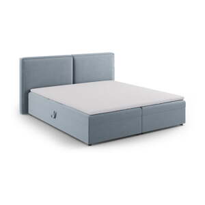 Svetlomodrá boxspring posteľ s úložným priestorom 180x200 cm Arendal – Cosmopolitan Design
