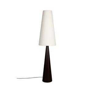Čiern-obiela stojacia lampa so stmievačom s textilným tienidlom (výška  166 cm) Miki – Dutchbone