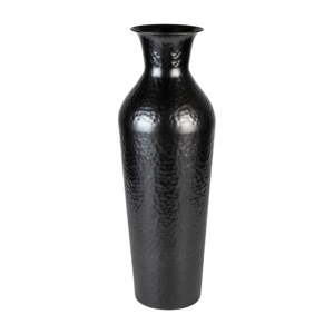 Čierna oceľová vysoká váza (výška 56 cm) Dunja – White Label
