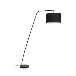 Čierna stojacia lampa s textilným tienidlom (výška  220 cm) Martine – White Label