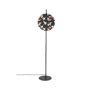 Čierna stojacia lampa s textilným tienidlom (výška  158 cm) Jaylee – White Label