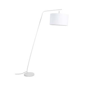 Biela stojacia lampa s textilným tienidlom (výška  220 cm) Martine – White Label