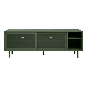 Tmavozelený kovový TV stolík 160x55 cm Veep – Unique Furniture