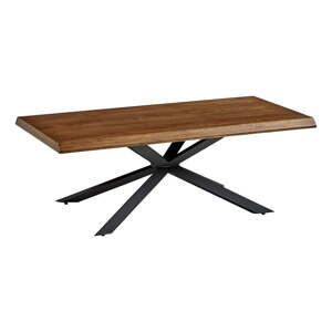 Hnedý konferenčný stolík s doskou v dubovom dekore 68x130 cm Arno – Unique Furniture
