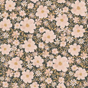 Detská tapeta z netkanej textílie 10 m x 50 cm Night Flowers – Lilipinso