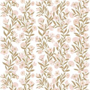 Detská tapeta z netkanej textílie 10 m x 50 cm Flower Garlands – Lilipinso