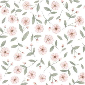 Detská tapeta z netkanej textílie 10 m x 50 cm Sparkle and Flower Buds – Lilipinso