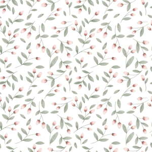 Detská tapeta z netkanej textílie 10 m x 50 cm Flower Buds – Lilipinso