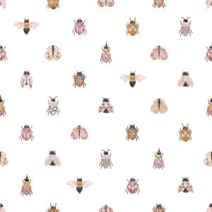Detská tapeta z netkanej textílie 10 m x 50 cm Pretty Insects – Lilipinso