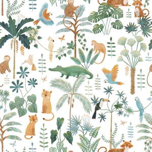 Detská tapeta z netkanej textílie 10 m x 50 cm Wild Escapade – Lilipinso