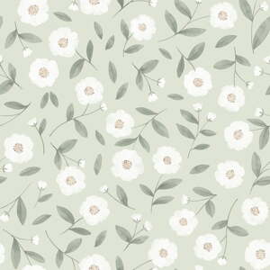 Detská tapeta z netkanej textílie 10 m x 50 cm Sparkle and Rosebuds – Lilipinso