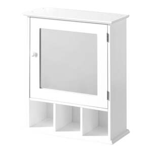 Biela závesná/so zrkadlom kúpeľňová skrinka 46x58 cm Port – Premier Housewares