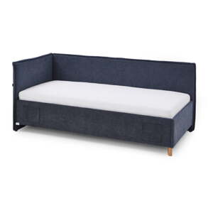 Tmavomodrá rohová detská posteľ s úložným priestorom 140x200 cm Fun – Meise Möbel