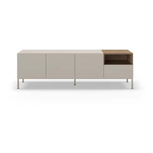Krémovobiely TV stolík 180x55 cm Cailin – Marckeric