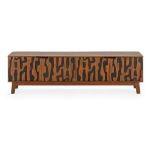 Hnedý TV stolík 180x50 cm Kantu – Marckeric