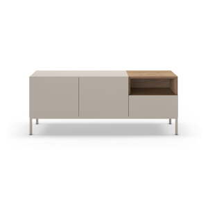 Krémovobiely TV stolík 140x55 cm Cailin – Marckeric
