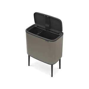 Sivý oceľový odpadkový kôš na triedený odpad/dotykový 34 l Bo Touch Bin – Brabantia