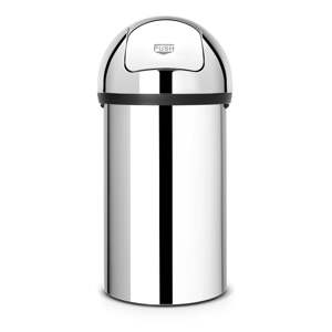 Oceľový odpadkový kôš v lesklej striebornej farbe 60 l Push Bin – Brabantia