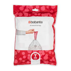 Vrecia na odpadky 40 ks 20 l PerfectFit Y – Brabantia