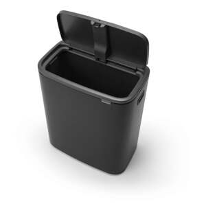 Matne čierny dotykový oceľový odpadkový kôš 60 l Bo Touch Bin – Brabantia