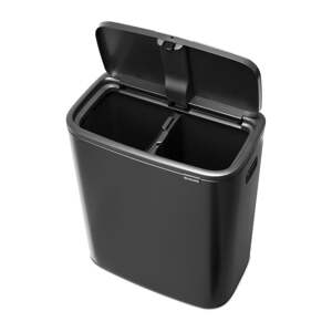 Tmavosivý oceľový odpadkový kôš na triedený odpad/dotykový 60 l Bo Touch Bin – Brabantia