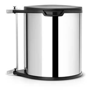 Vstavaný oceľový odpadkový kôš v matne striebornej farbe 15 l – Brabantia