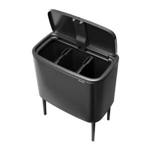 Tmavosivý oceľový odpadkový kôš na triedený odpad/dotykový 33 l Bo Touch Bin – Brabantia