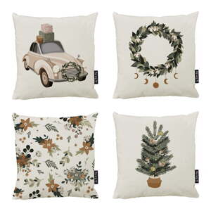 Obliečky na vankúše s vianočným motívom v súprave 4 ks 45x45 cm Festive Mood – Butter Kings