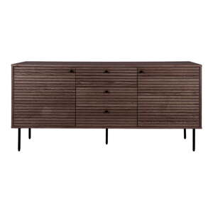 Tmavohnedá nízka komoda v dekore duba 150x74 cm Kyoto – House Nordic