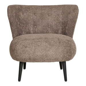 Hnedé kreslo z textílie bouclé Covelo – House Nordic