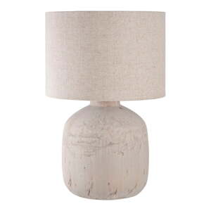 Krémovobiela stolová lampa s textilným tienidlom (výška  46,5 cm) Bilby – House Nordic