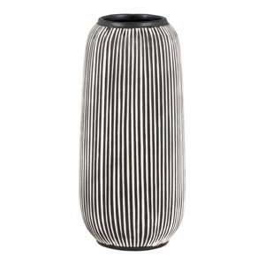 Čierno-biela váza z kameňa (výška 20 cm) – House Nordic