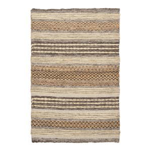 Hnedý ručne tkaný koberec s prímesou juty 60x90 cm Morena – House Nordic